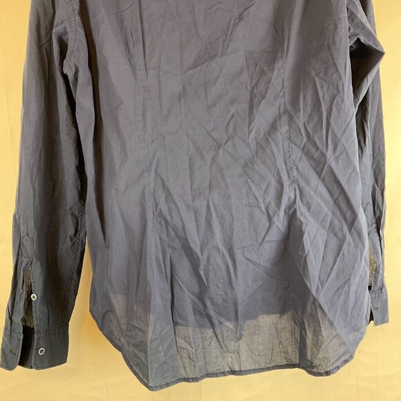 Fradi Italy Shirt 46 18.5 Indigo Blue Button Front Long Sleeve New NWT - Picture 8 of 9